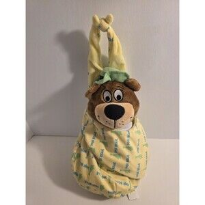 Yogi Bear Plush Blanket Swaddle Set 10" Blue Yellow Baby Jellystone Toy